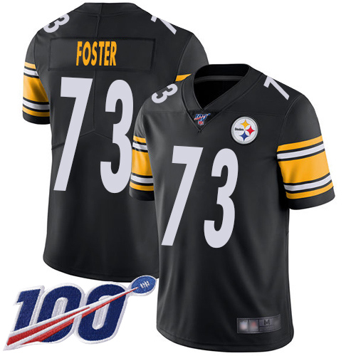 Youth Pittsburgh Steelers Football 73 Limited Black Ramon Foster Home 100th Season Vapor Untouchable Nike NFL Jersey